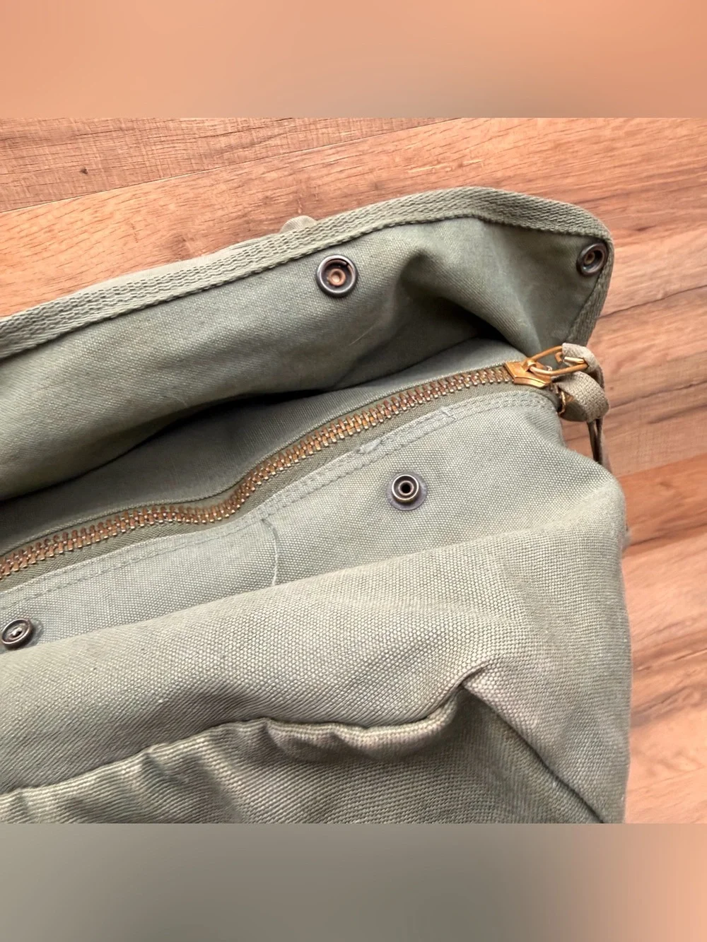 Military US Army Zipper Flyers Kit Vintage 1967 Canvas Duffel Bag i 22”x16”